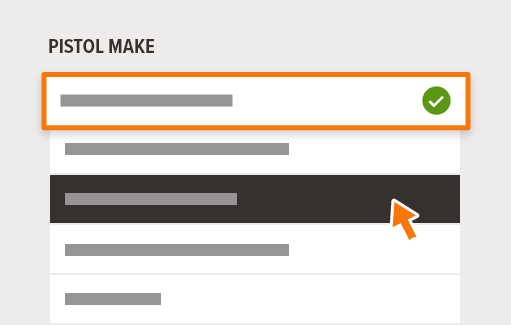 Select Your Make, Model, and Barrel Length