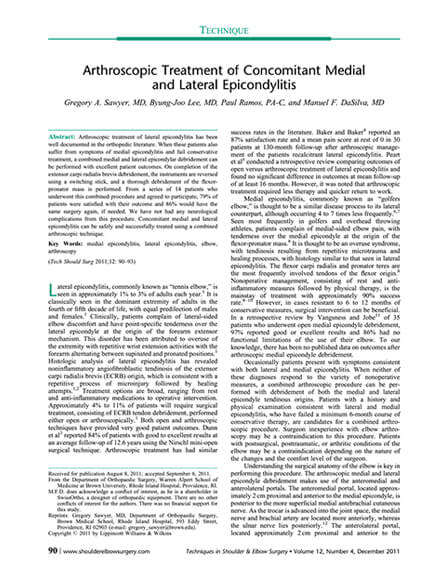 Arthroscopic Treatment for Concomitant Medial and Lateral Epicondylitis