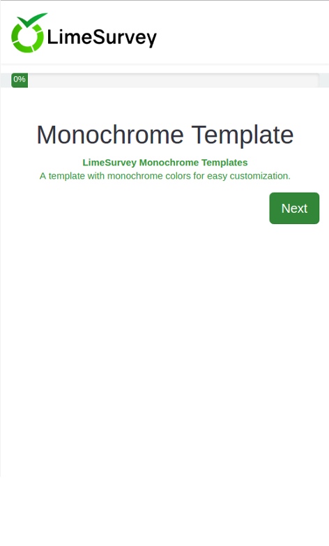 LimeSurvey Fruity Theme