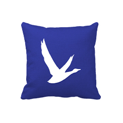 12x12 Twill Throw Pillow - Grey Goose