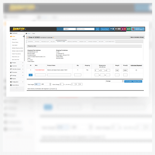 Integration with Stamps.com