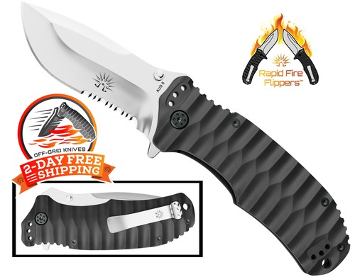 *4 Left in Stock* - ELITE SERIES - BLACK MAMBA - Bohler M390 Super Steel Blade, 6AL4V Titanium Scales, Ceramic Ball Bearing Flipper Knife with Frame Lock, Deep Pocket Carry, Legal Carry