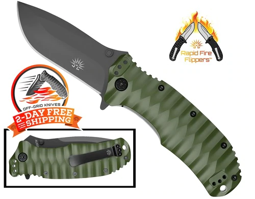 *4 Left in Stock* - ELITE SERIES - BLACK MAMBA - Bohler M390 Super Steel Blade, 6AL4V Titanium Scales, Ceramic Ball Bearing Flipper Knife with Frame Lock, Deep Pocket Carry, Legal Carry